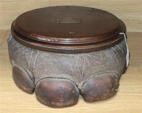 A Victorian elephants foot box